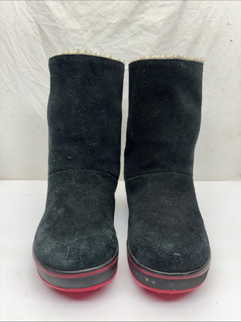 Sorel Women's Black Suede Winter Boot with Red Sole, SZ 7, box 77